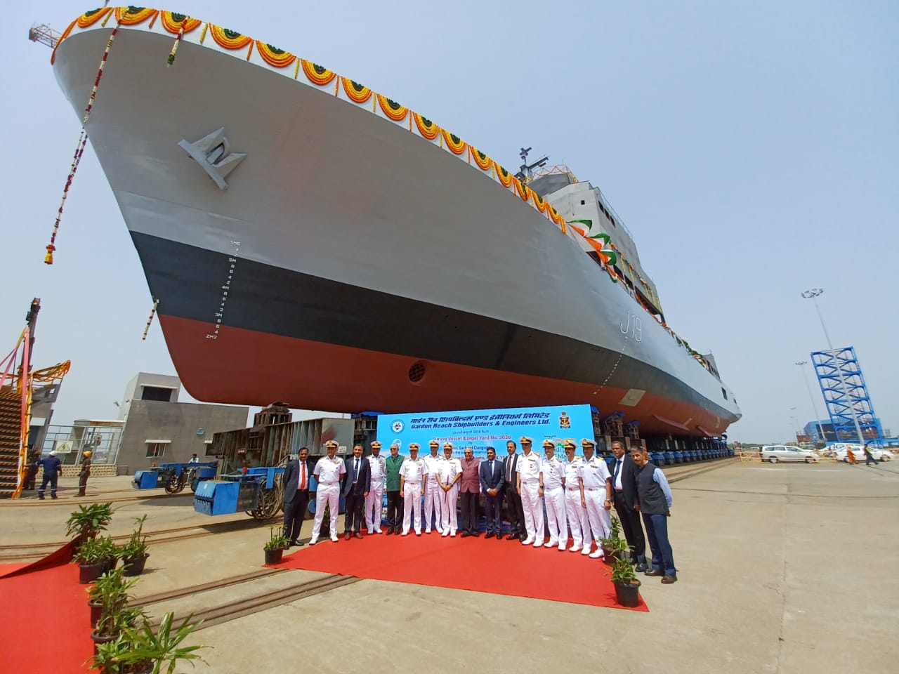 2nd Survey Vessel(Large) Nirdeshak Launched