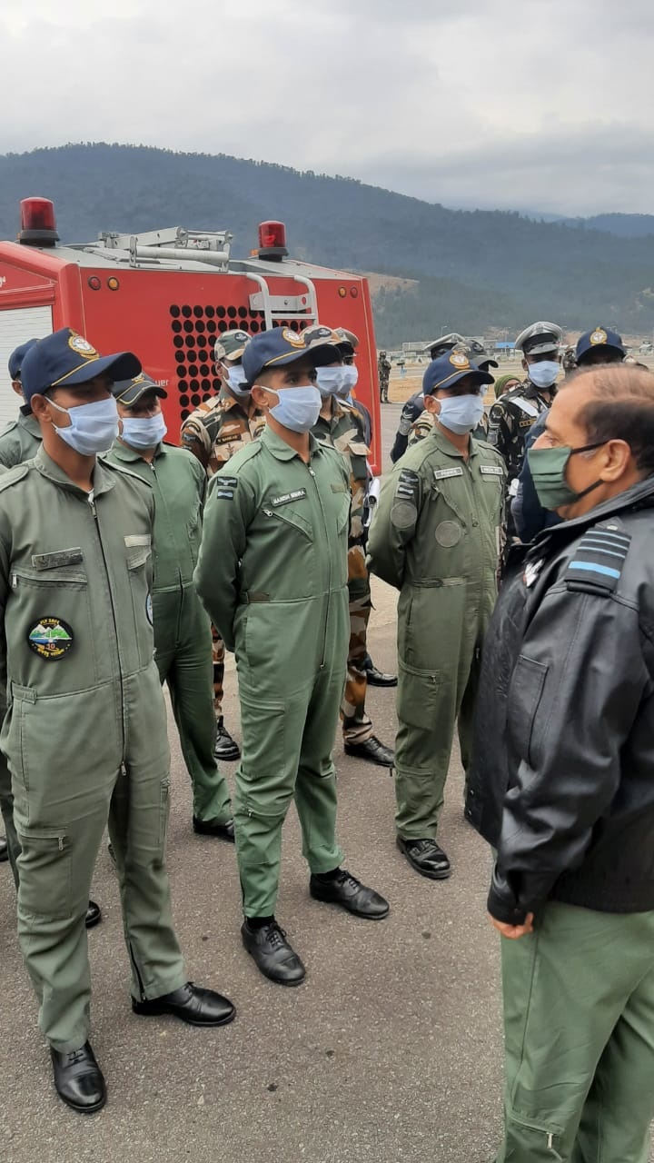 Air Chief visits advanced landing grounds in East