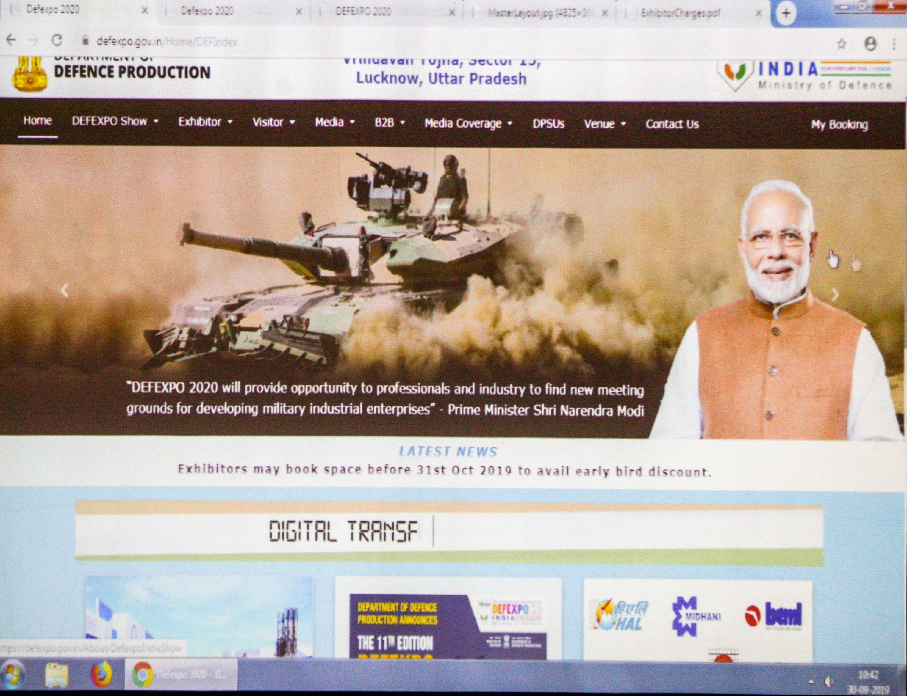 Rajnath Singh launches DefExpo 2020 website