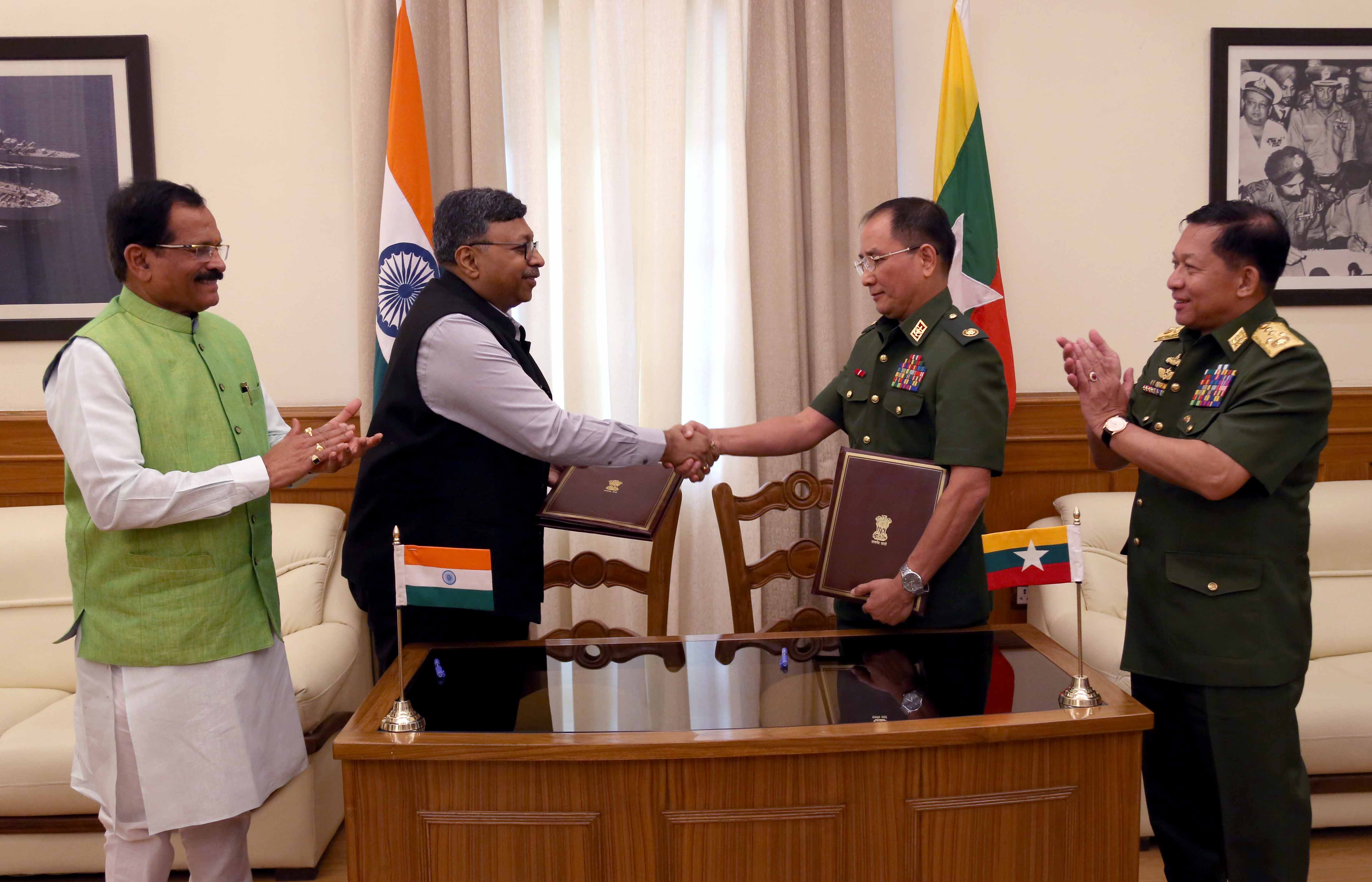 India and Myanmar sign MoU on defence co-operation