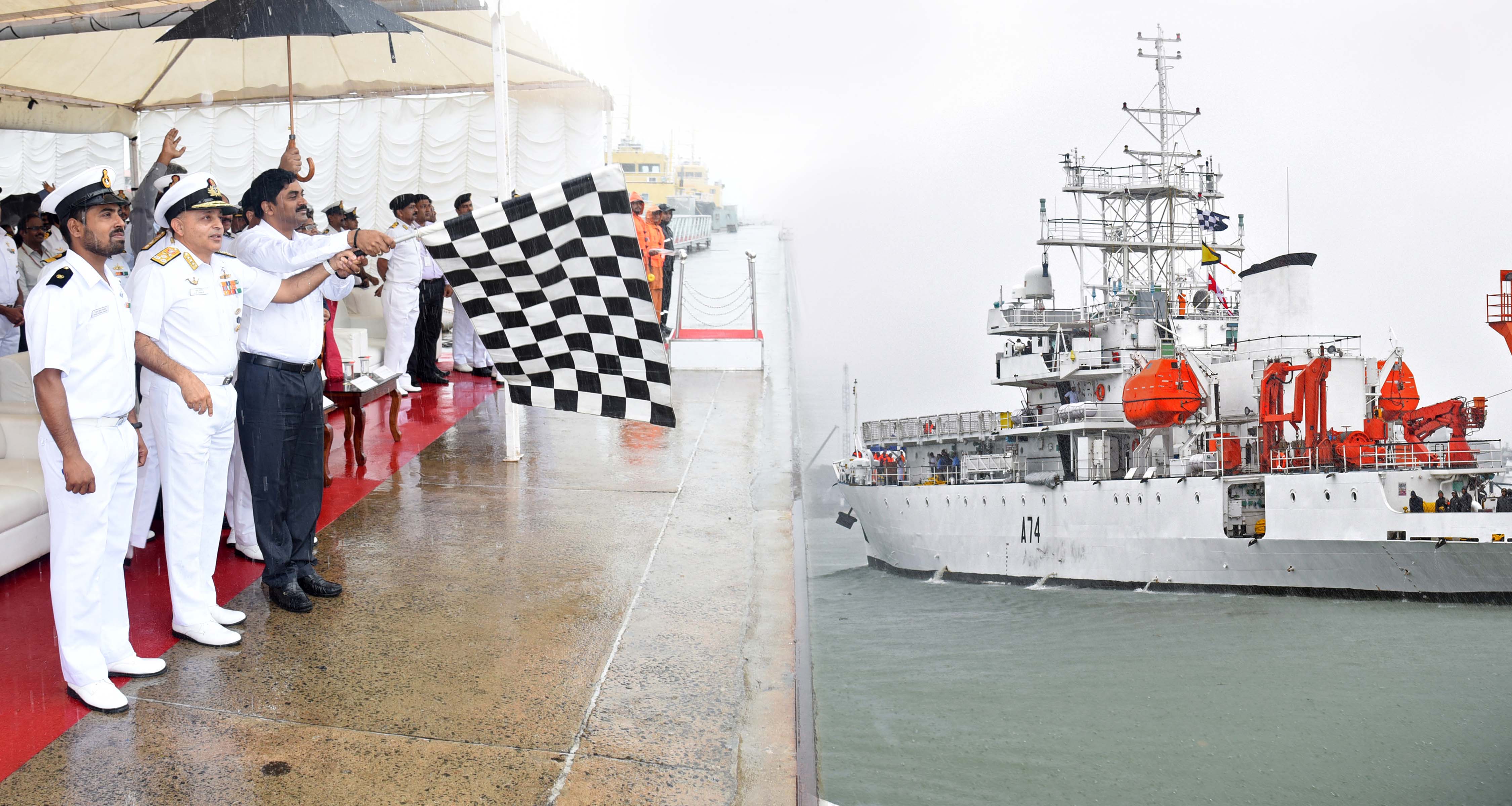 INS Sagardhwani flagged off for 'Sagar Maitri'