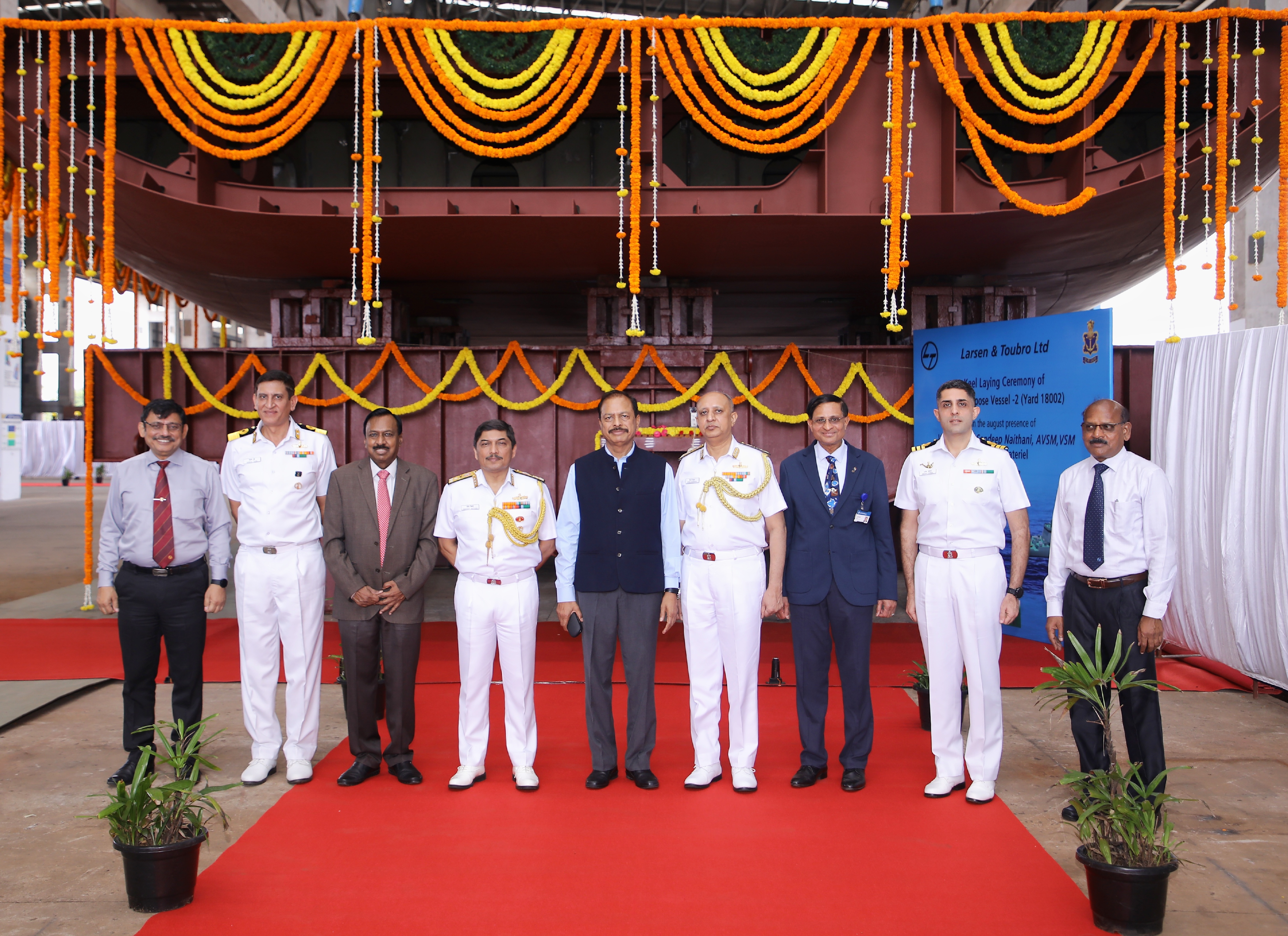 Keel Laid For Two MPV At L&T