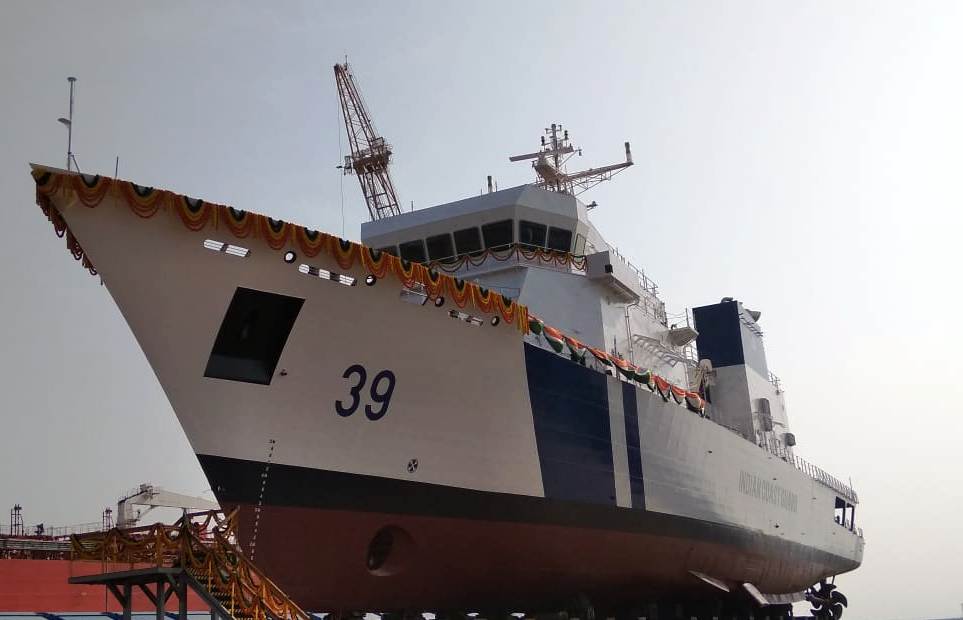 L&T Launches 7th Offshore Patrol Vessel for Indian Coast Guard