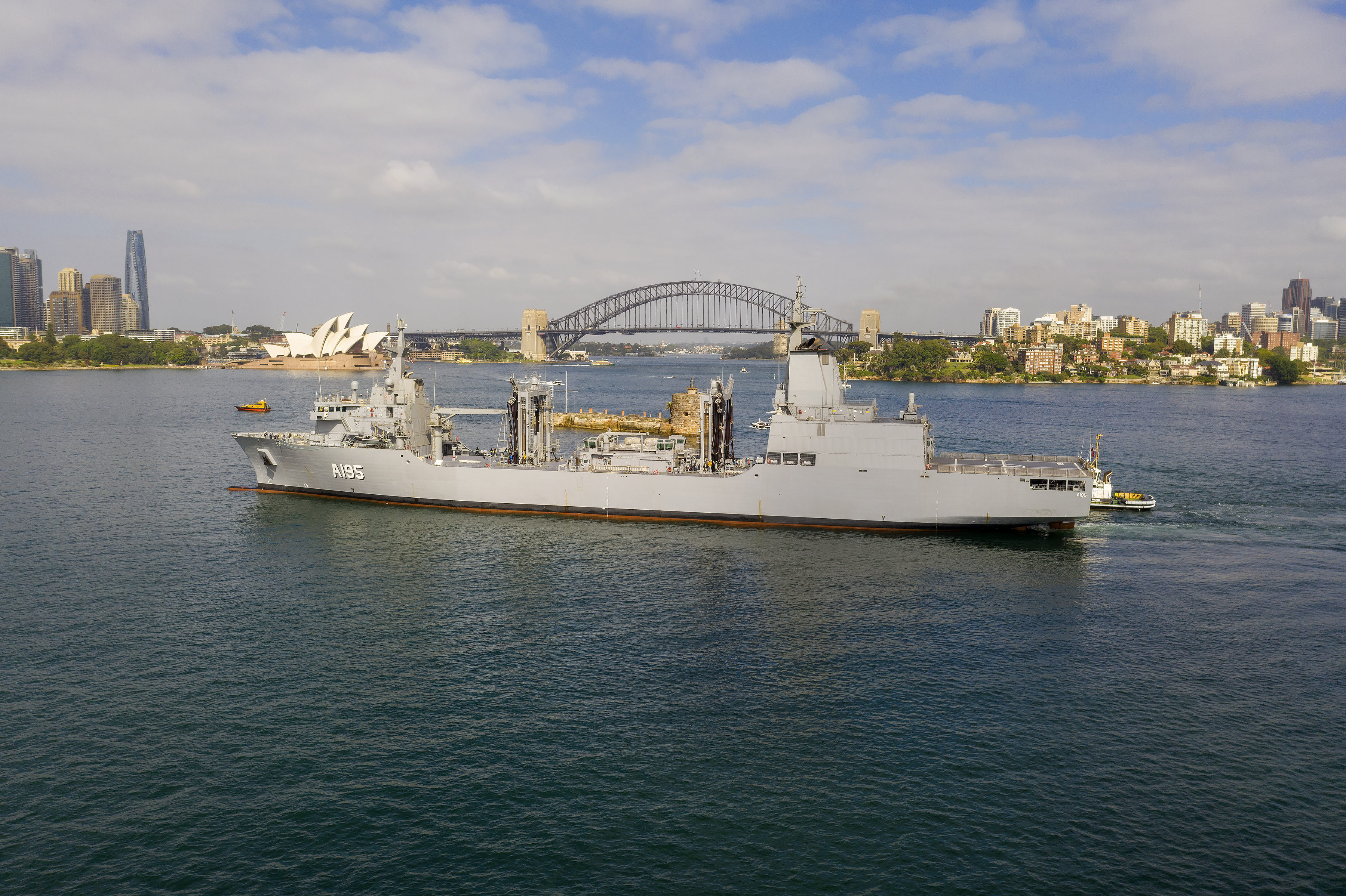 NUSHIP Supply Arrives at Fleet Base,Sydney