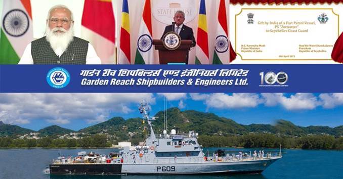 PM Modi hands over Patrol Vessel to Seychelles