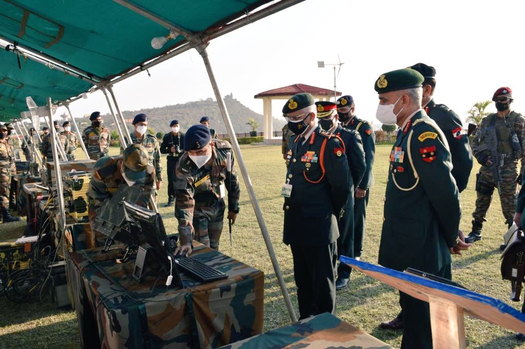 Army Chief Reviews Sudarshan Corps