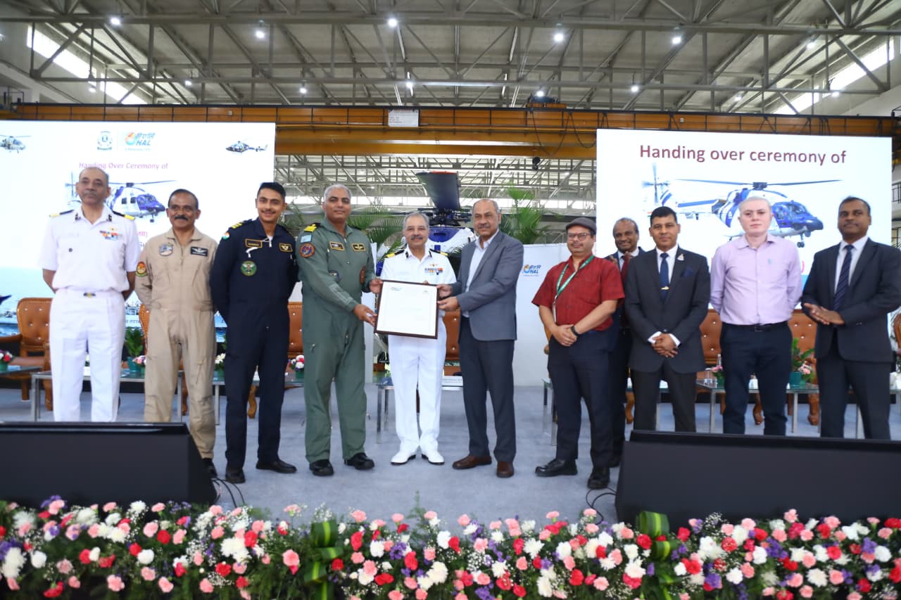 HAL Hands Over Four ALH Mk III (MR) to Coast Guard