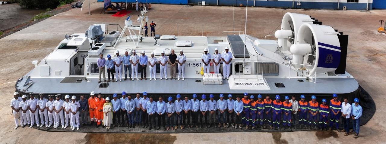 Indigenous Air Cushion Vehicle Inducted in Coast Guard