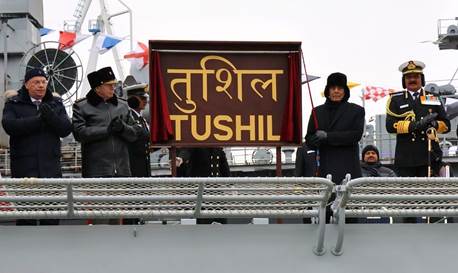 INS Tushil is on its Way to India