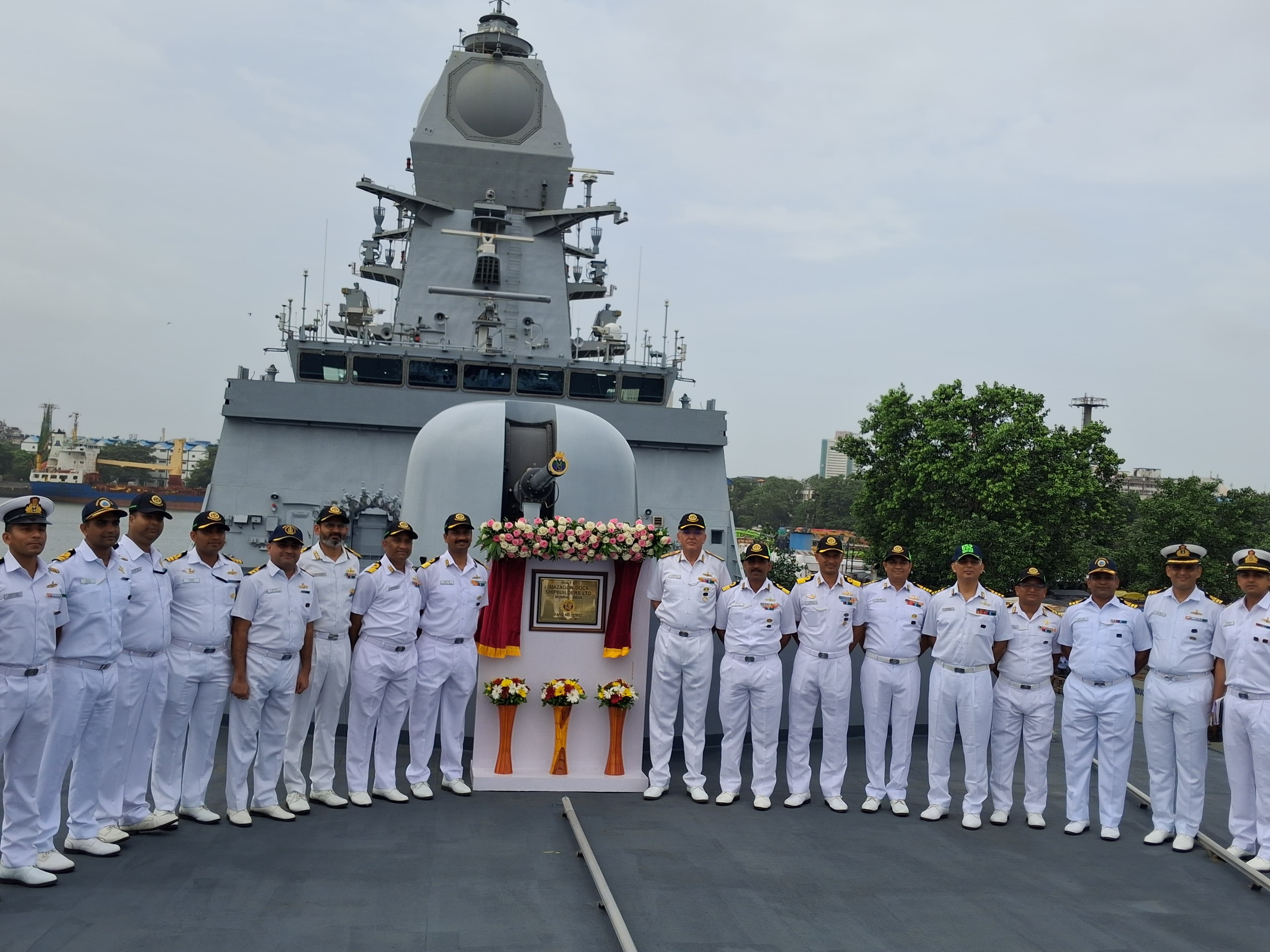 Navy Receives Udaygiri- Project 17A Stealth Frigate at MDL