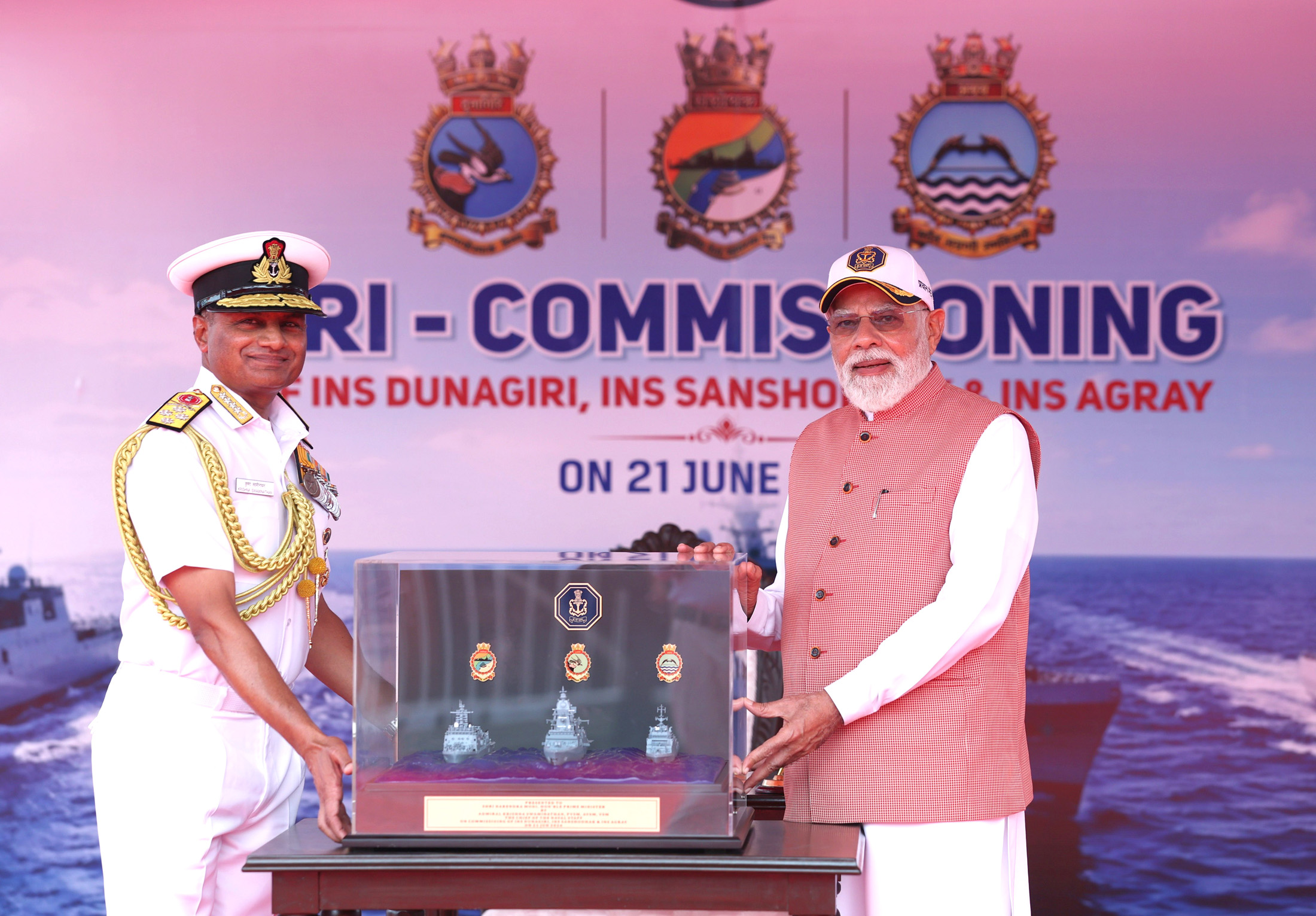 PM Commissions Three Ships for Navy