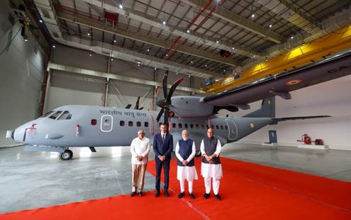 PM Modi and Spanish President Inaugurates C-295 Plant